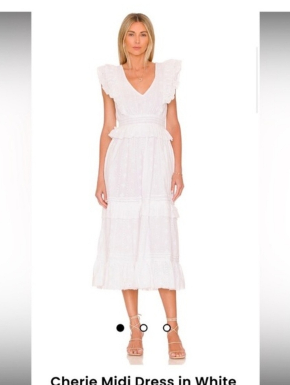 White Eyelet Ruffle Maxi Dress - Picture 7 of 7